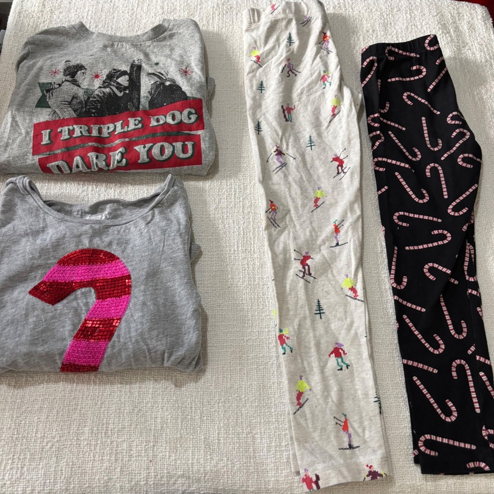 Kids Holiday Bundle Gap A Christmas Story Gymboree Candy Cane Skier Set Size 5-6